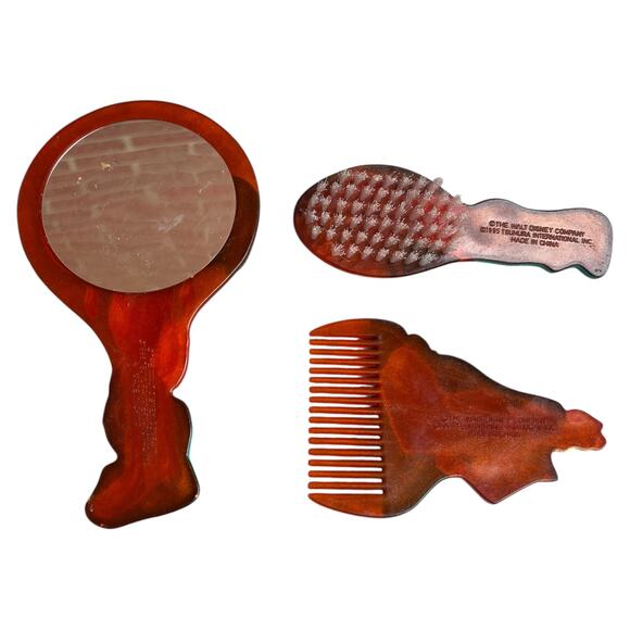 Disney Pocahontas 1995 Beautiful Maiden Vanity 3-PC Set Toys - Picture 5 of 8